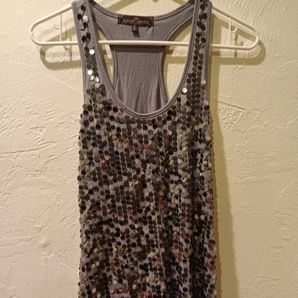 Almost Famous sequin tank top